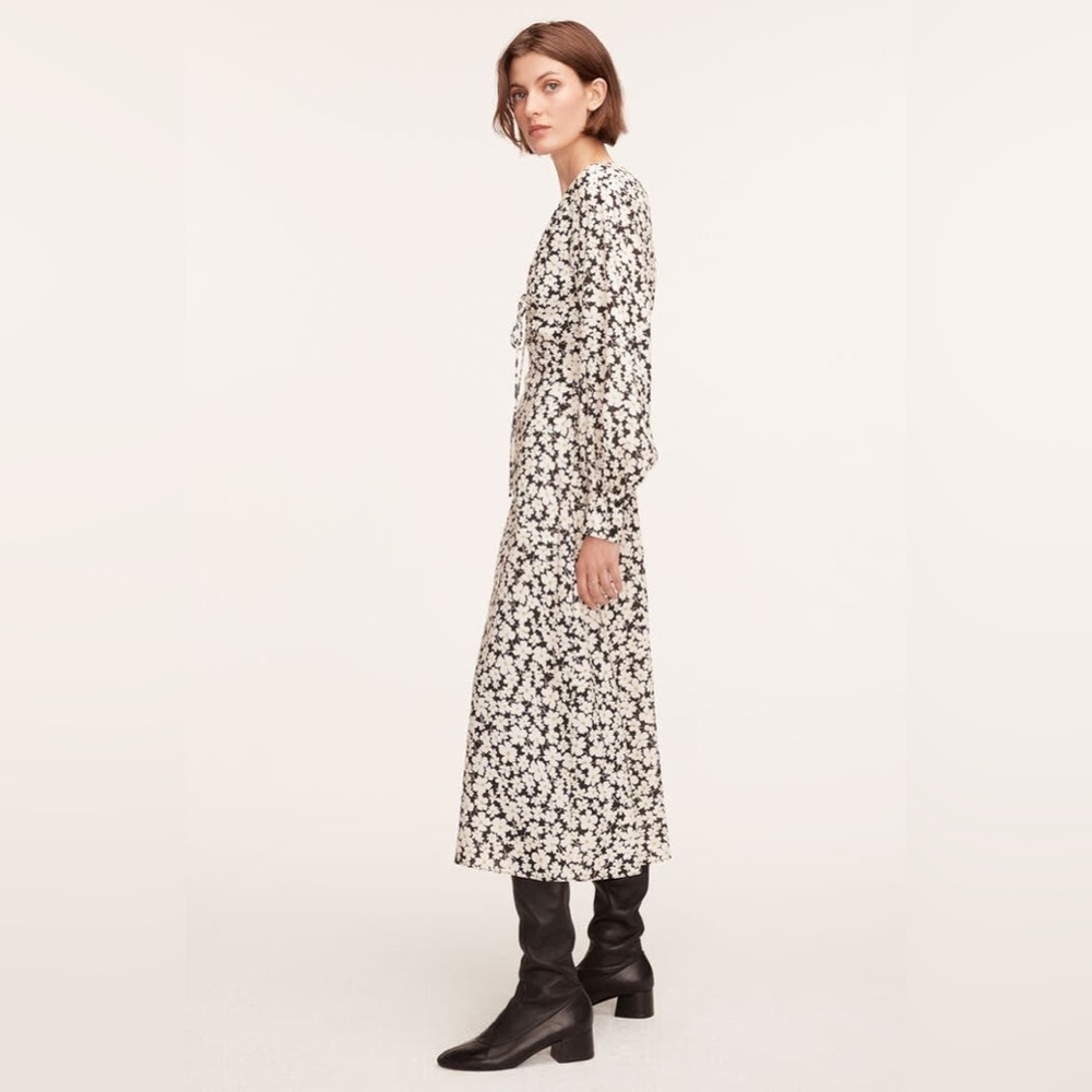 Rebecca Taylor Paige Fleur Drawsting Long Sleeve Dress